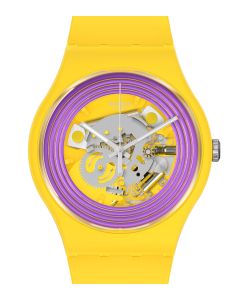 Swatch New Gent Purple Rings Yellow SO29J100