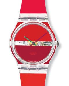 Swatch Artist Gent Red Painted Time GK377