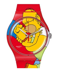 Swatch New Gent Armbanduhr Sweet Embrace - Simpsons Valentines Special 2024 SO29Z120