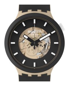 Swatch Big Bold Ceramic Time For Taupe SB03C100