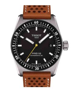 Tissot PR Powermatic 80 Steel Black - Leather T1494071605100