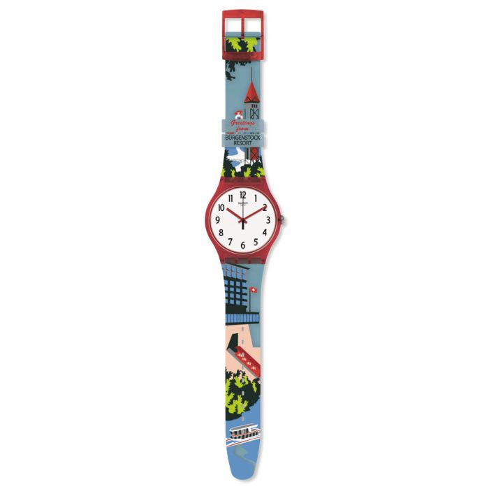 SWATCH+POP-ACCESS-SPECIAL+ BERGBAHNEN popular GRÄCHEN (SNOW BUMP)+LTD+NEU